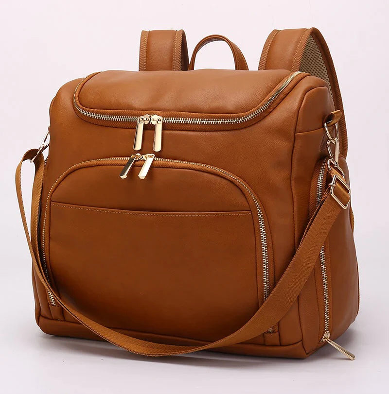 Vegan Leather Diaper Backpack