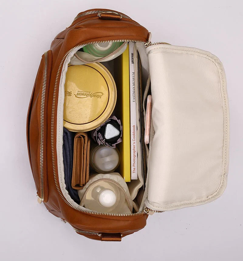 Vegan Leather Diaper Backpack