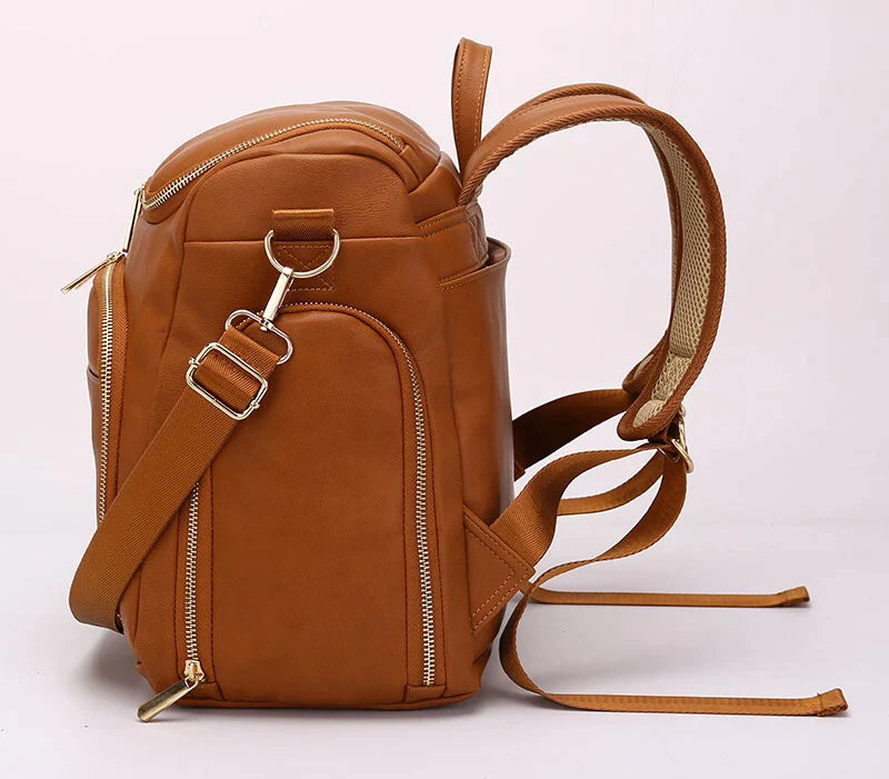 Vegan Leather Diaper Backpack