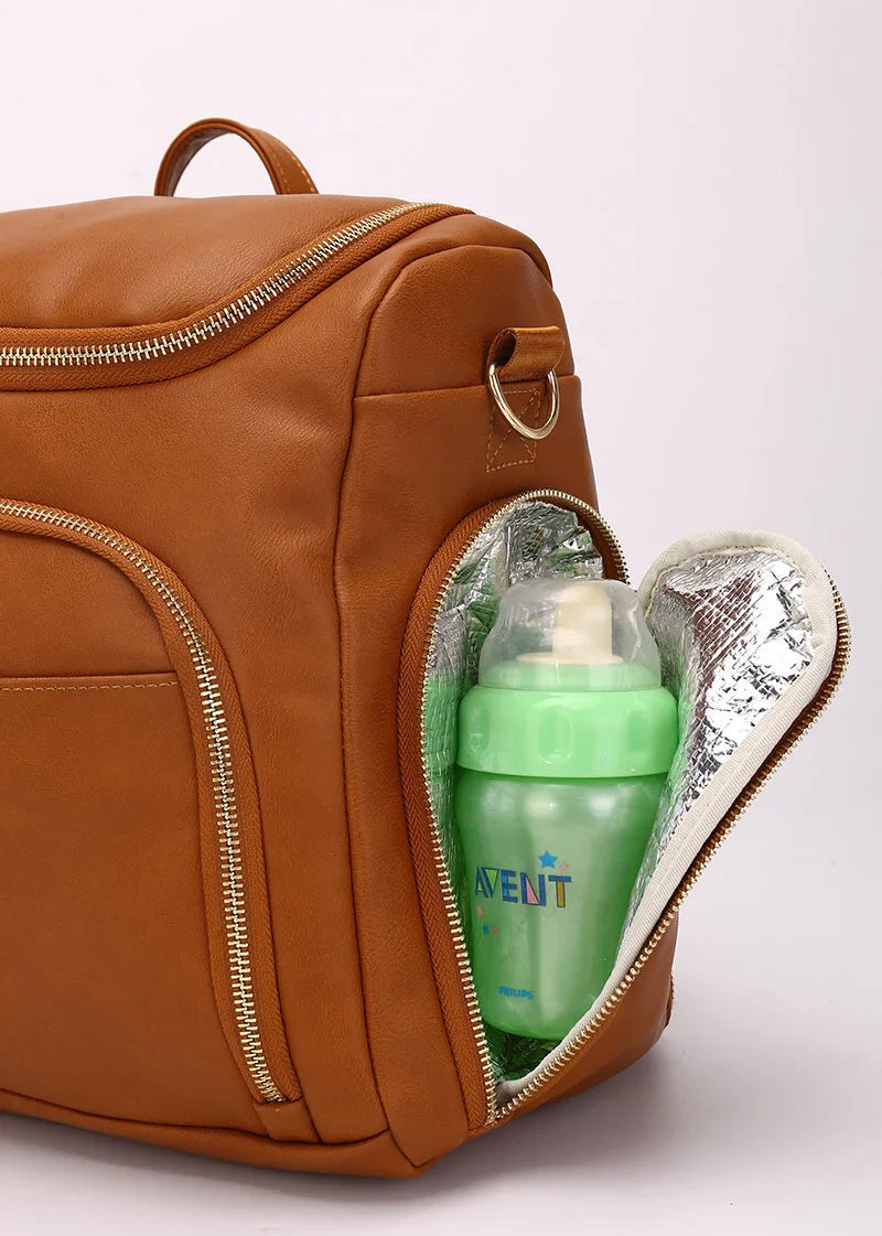 Vegan Leather Diaper Backpack