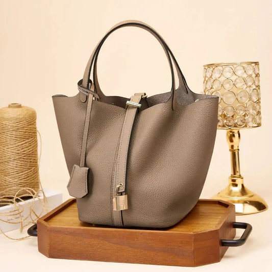 Strike Algo™ Premium Leather Bucket Handbag - Timeless Elegance Meets Everyday Functionality - Strike Algo
