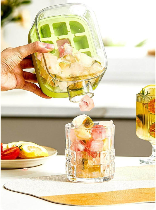Portable Ice Cube Bottle with Straw – Press to Release, Leak proof, BPA-Free - Strike Algo