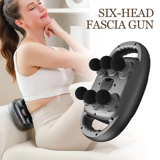 Six-head Fascia Gun High Frequency Vibration Body Massage - Strike Algo