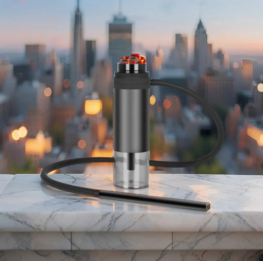 Mini Portable Hookah Set – Compact Design with Silicone Hose, Wind Cover & Travel Bag - Strike Algo
