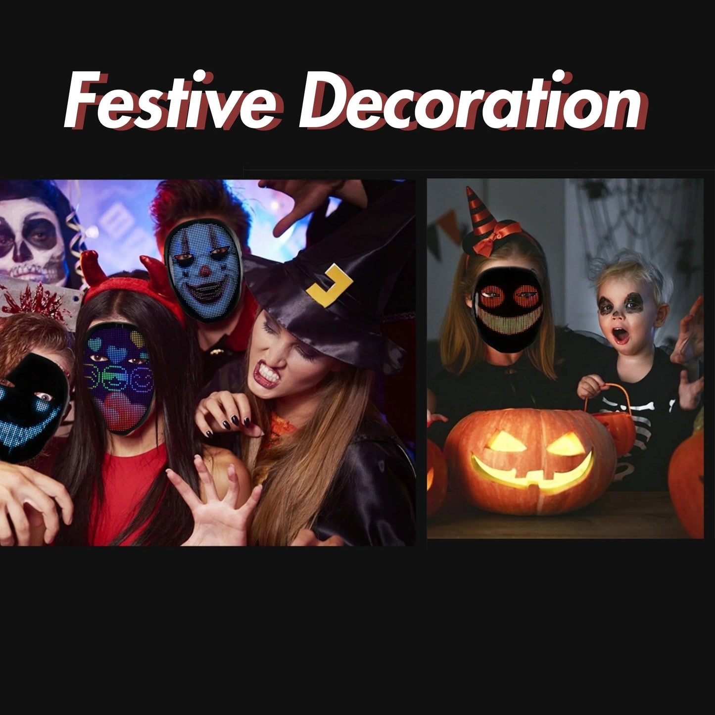 Halloween LED Cosplay Mask