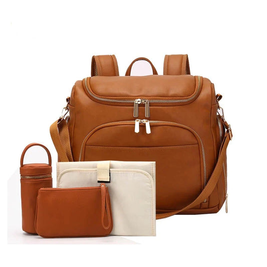 Vegan Leather Diaper Backpack
