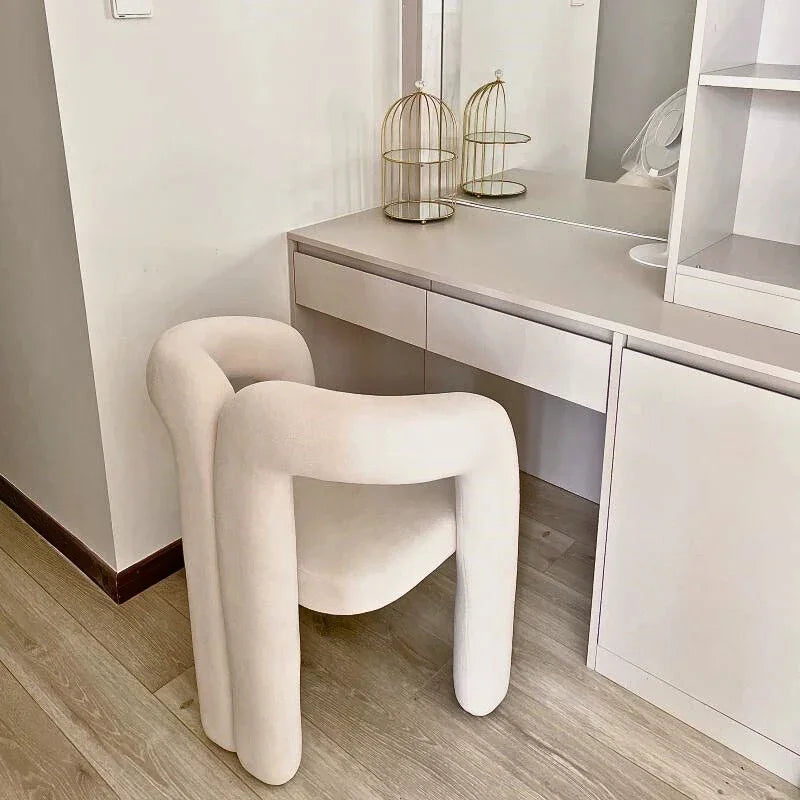 Modern Barrel Dining Chair - Velvet Upholstered Accent Chair with Arms and Metal Frame - Comfortable Ergonomic Design for Dining Room, Living Room - Strike Algo