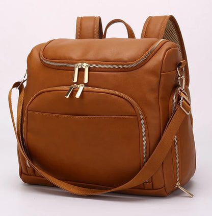 Vegan Leather Diaper Backpack