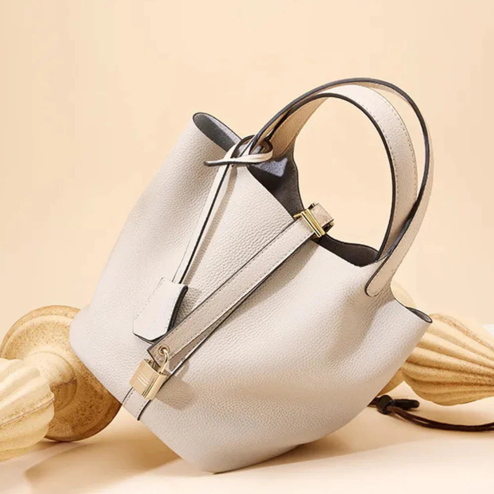 Strike Algo™ Premium Leather Bucket Handbag - Timeless Elegance Meets Everyday Functionality - Strike Algo