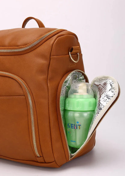 Vegan Leather Diaper Backpack