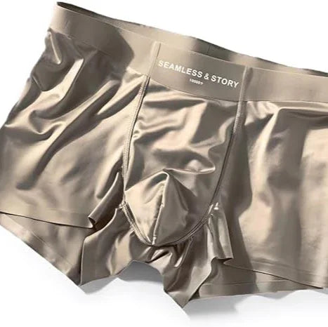 Silky Mulberry Silk Boxer Briefs – Antimicrobial, Seamless & Cool - Strike Algo