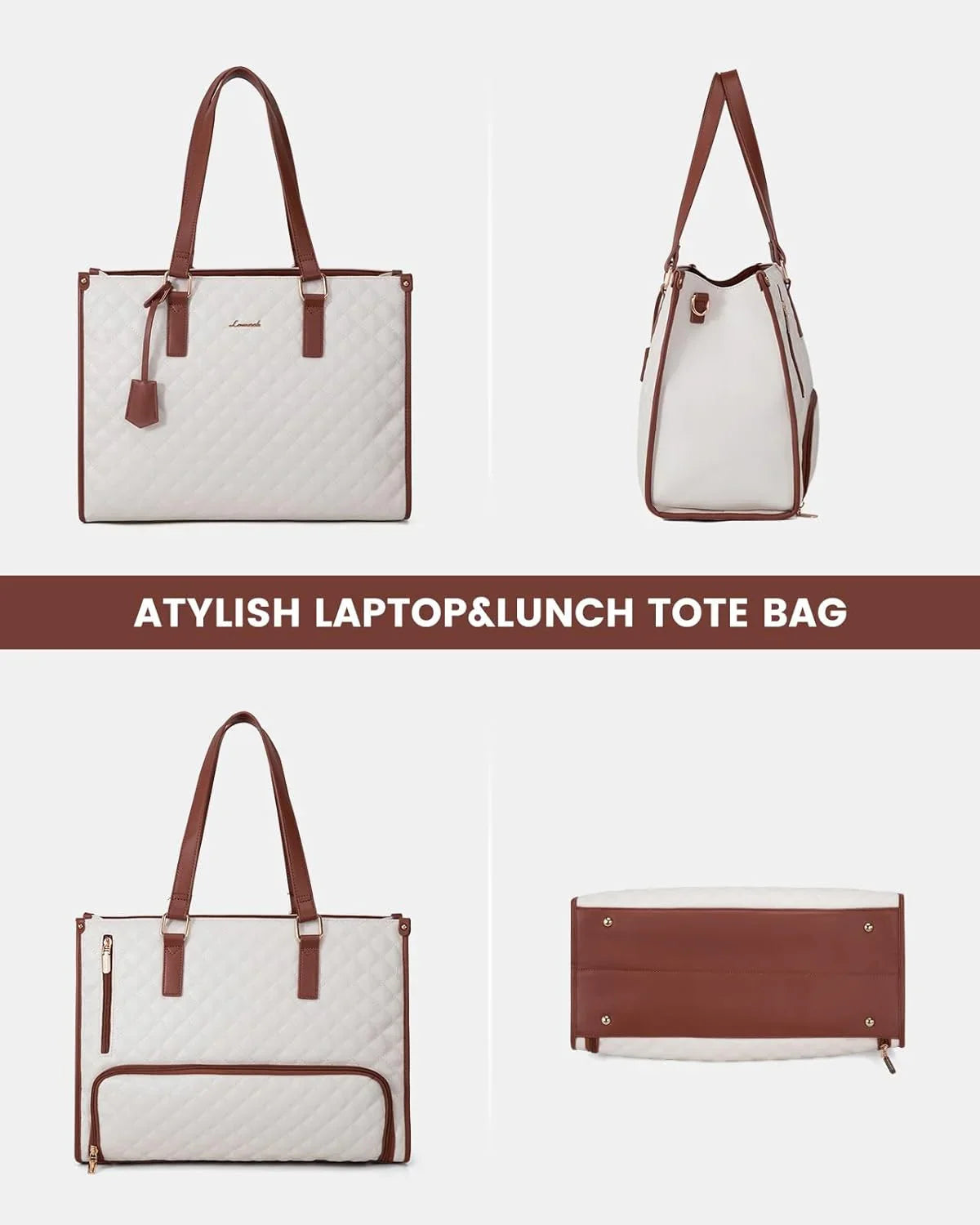 Strike Algo Lunch Tote Bag for Women | 15.6 Inch Laptop Bag with Insulated Compartment | Professional Work & Office Bag - Strike Algo