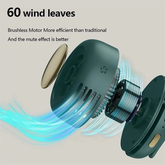 Mini Clip-On Fan for Shirt & Waist | Bladeless Rechargeable Portable Fan - Strike Algo