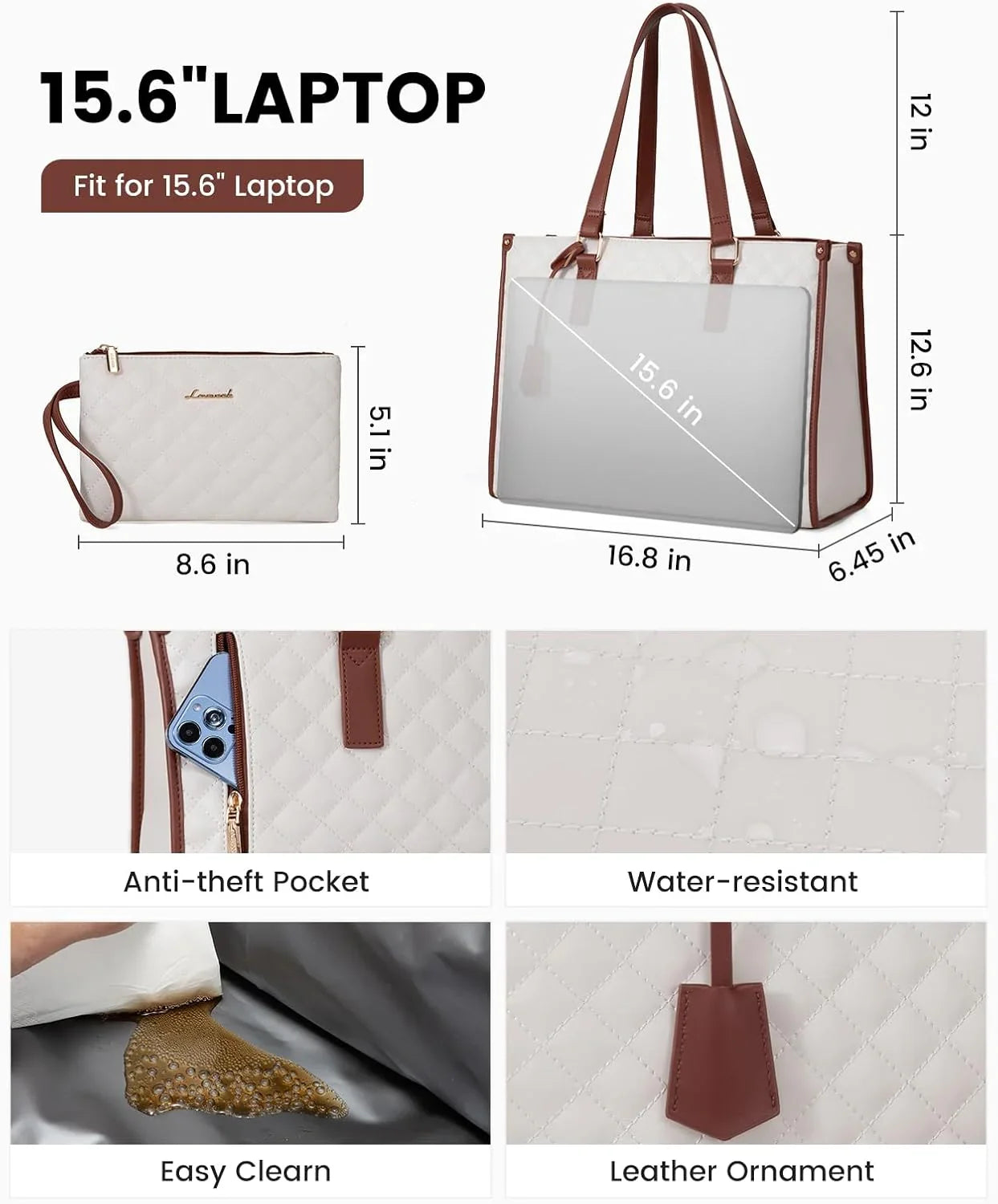 Strike Algo Lunch Tote Bag for Women | 15.6 Inch Laptop Bag with Insulated Compartment | Professional Work & Office Bag - Strike Algo