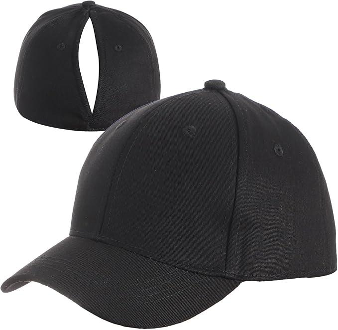 Magnetic Ponytail Caps for Easy Wear Breathable Cotton Adjustable Baseball Hat for Long Haired Women Sport and Fitness - Strike Algo