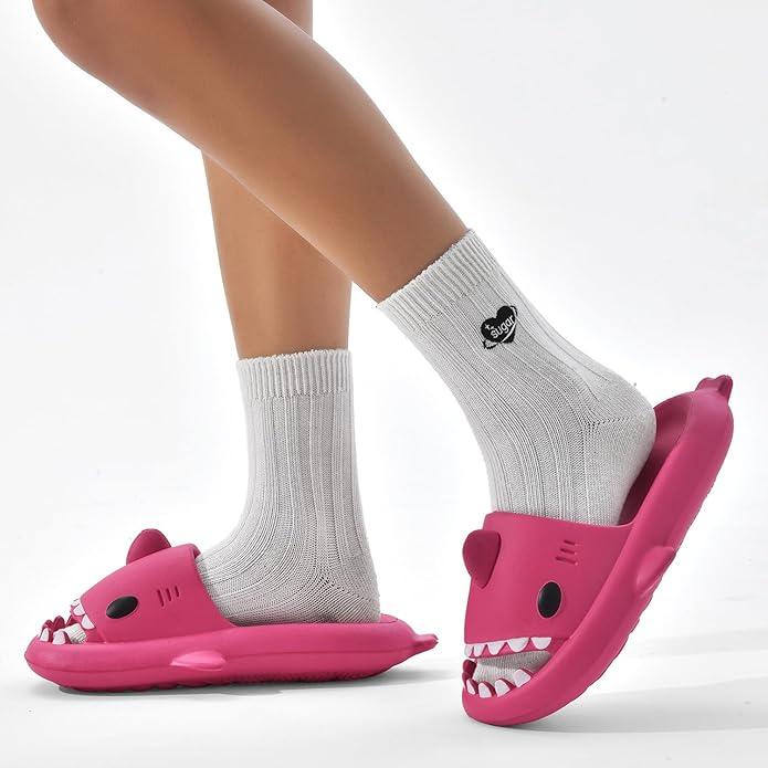 Shark Slides Cloud Slippers – Unisex Anti-Slip Open-Toe Summer Sandals - Strike Algo