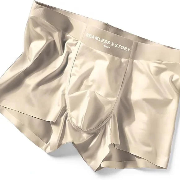 Silky Mulberry Silk Boxer Briefs – Antimicrobial, Seamless & Cool - Strike Algo