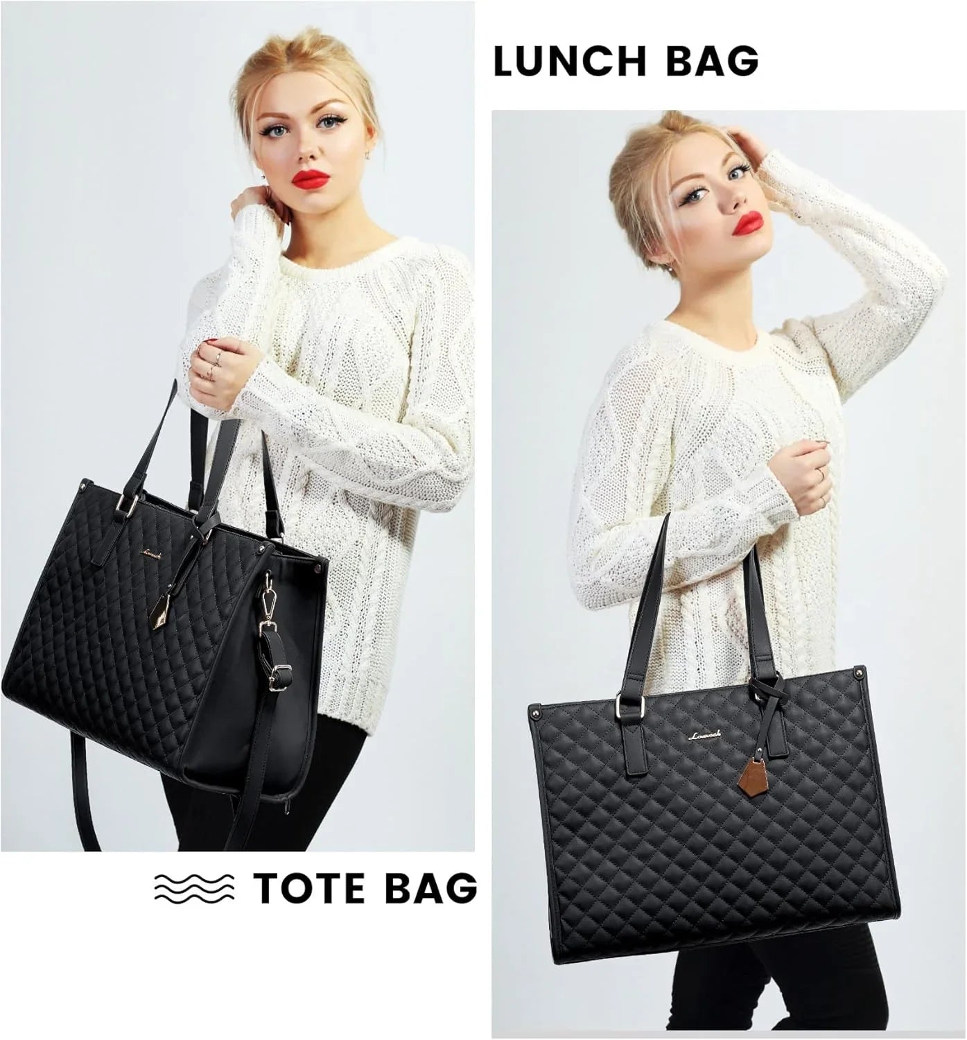 Strike Algo Lunch Tote Bag for Women | 15.6 Inch Laptop Bag with Insulated Compartment | Professional Work & Office Bag - Strike Algo