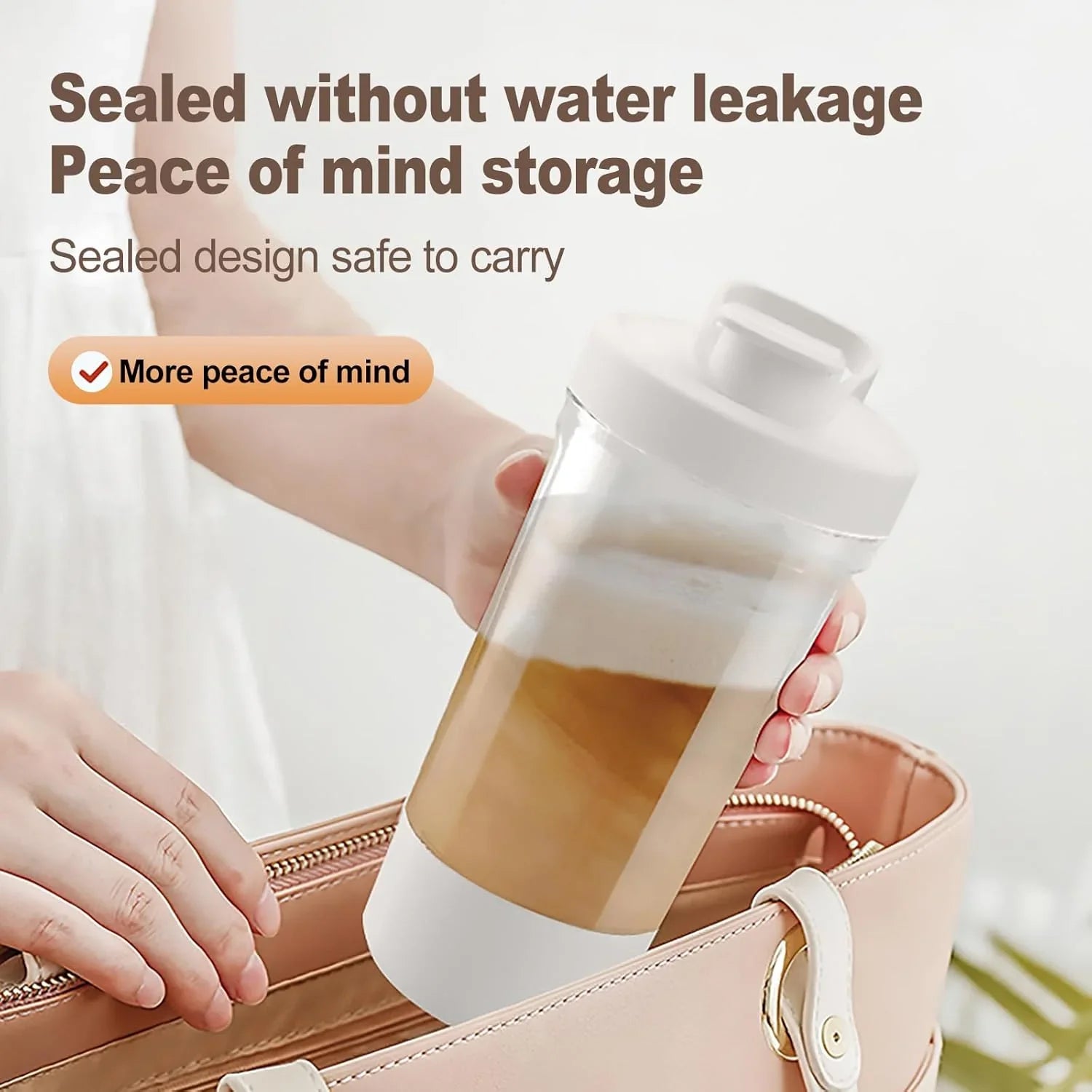 Premium Electric Protein Shaker Bottle, Made with Tritan - BPA Free - 14 oz Vortex Portable Mixer Cup/USB Rechargeable Shaker Cups for Protein Shakes - Strike Algo