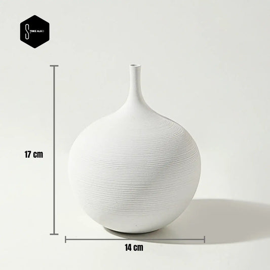 Handcrafted ceramic White ceramic vase | Scandinavia style decor | Home decor Handmade Strike Algo