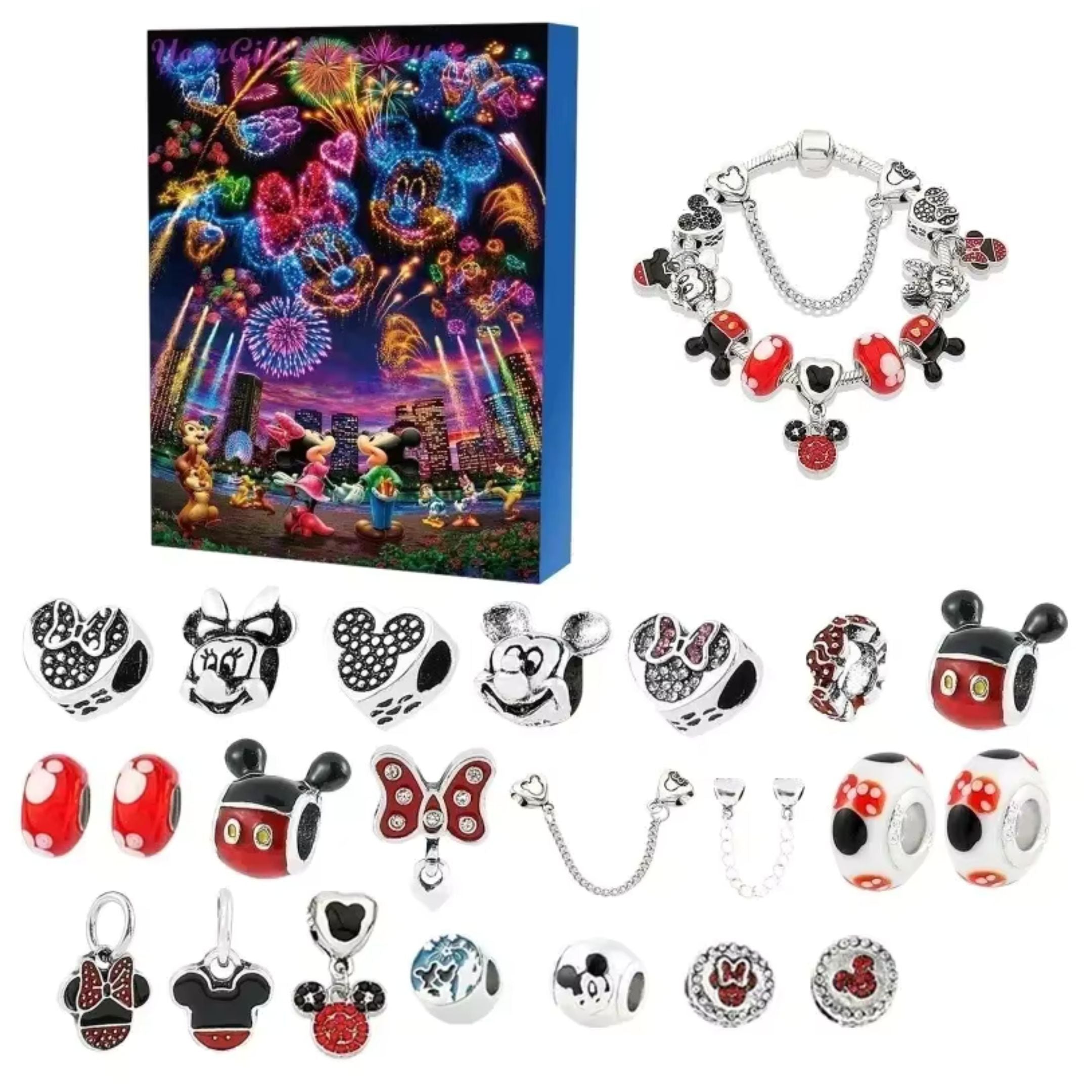 Mickey Stitch Christmas Advent Calendar Disney Bracelets