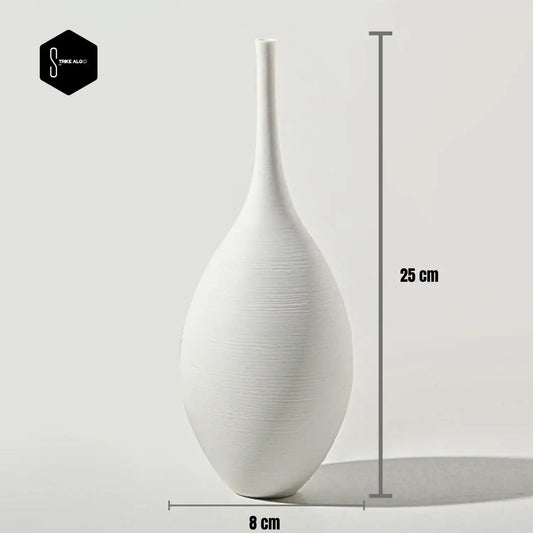 Handcrafted ceramic White ceramic vase | Scandinavia style decor | Home decor Handmade Strike Algo
