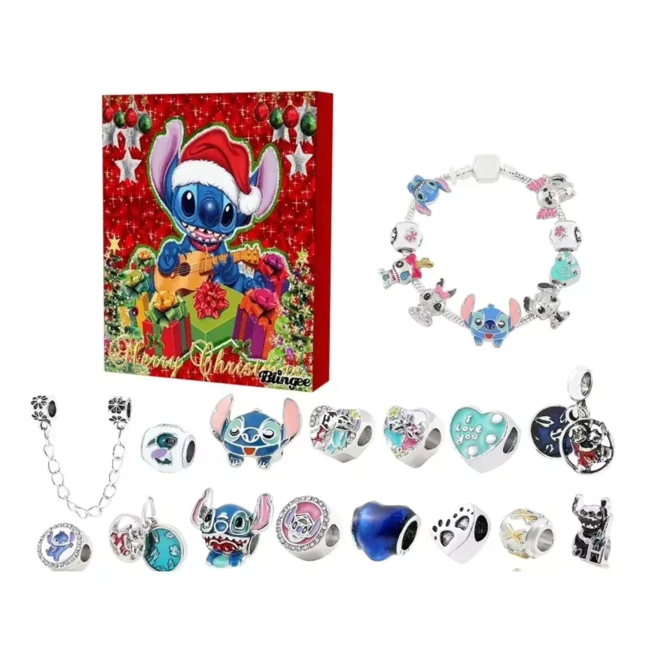 Mickey Stitch Christmas Advent Calendar Disney Bracelets
