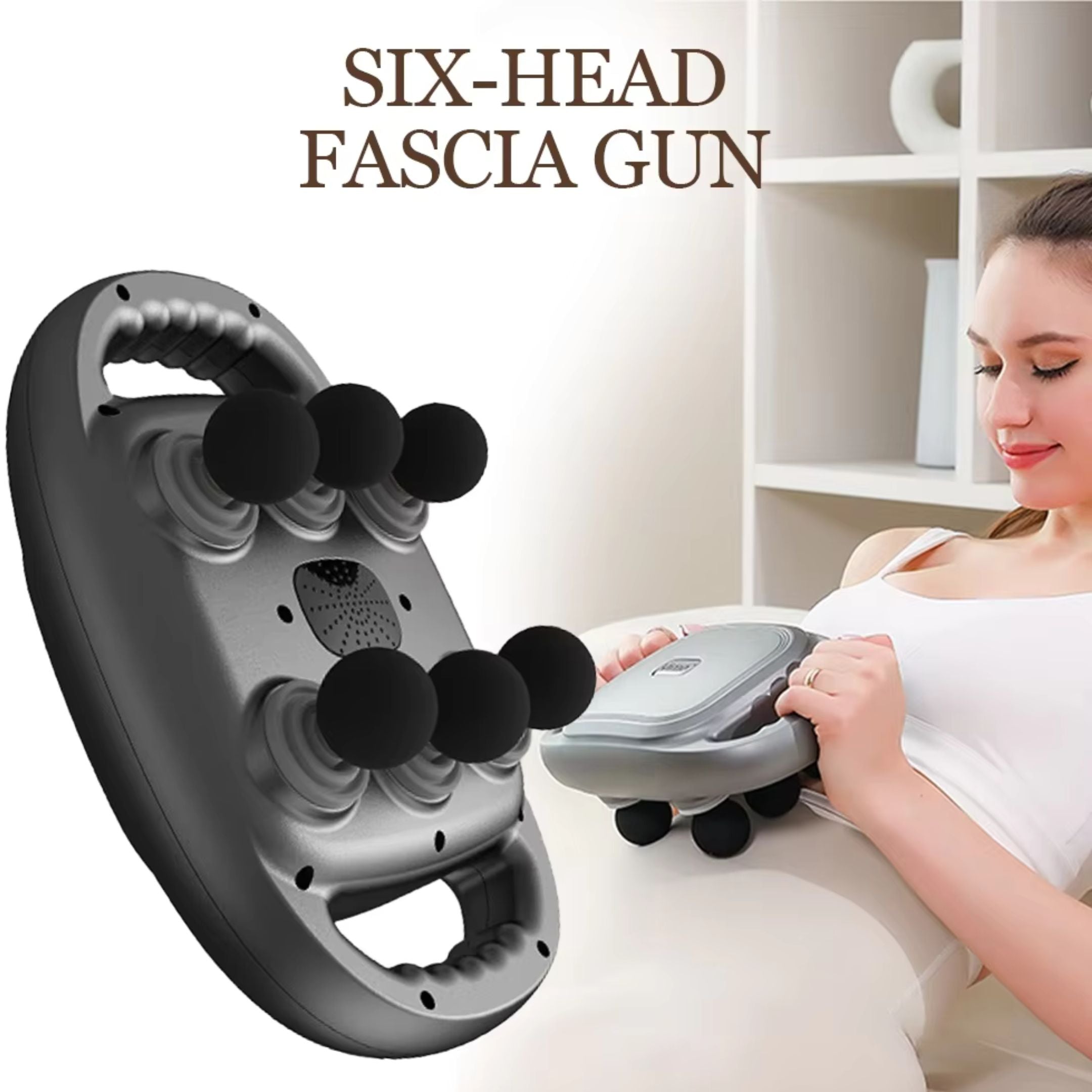 Six-head Fascia Gun High Frequency Vibration Body Massage
