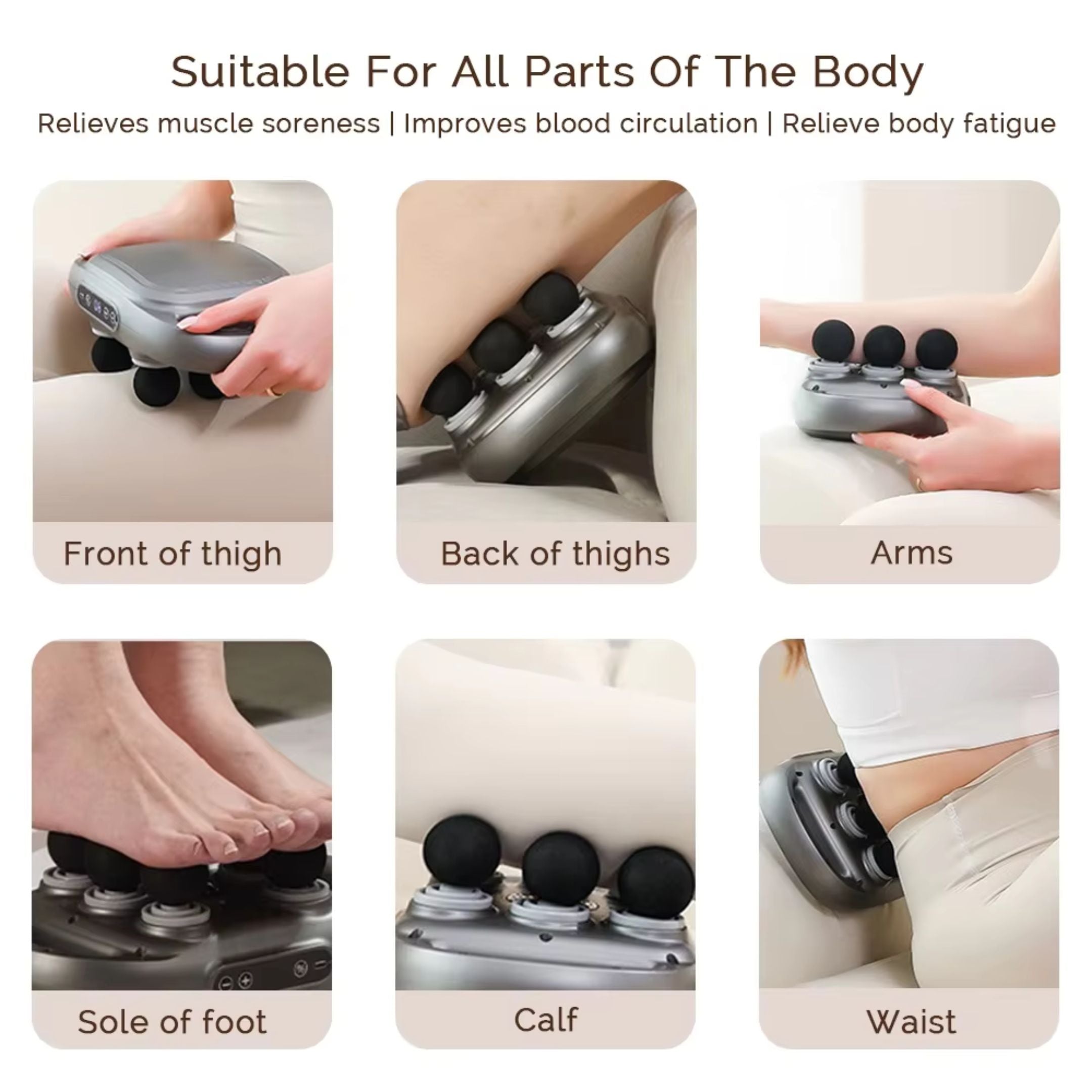Six-head Fascia Gun High Frequency Vibration Body Massage