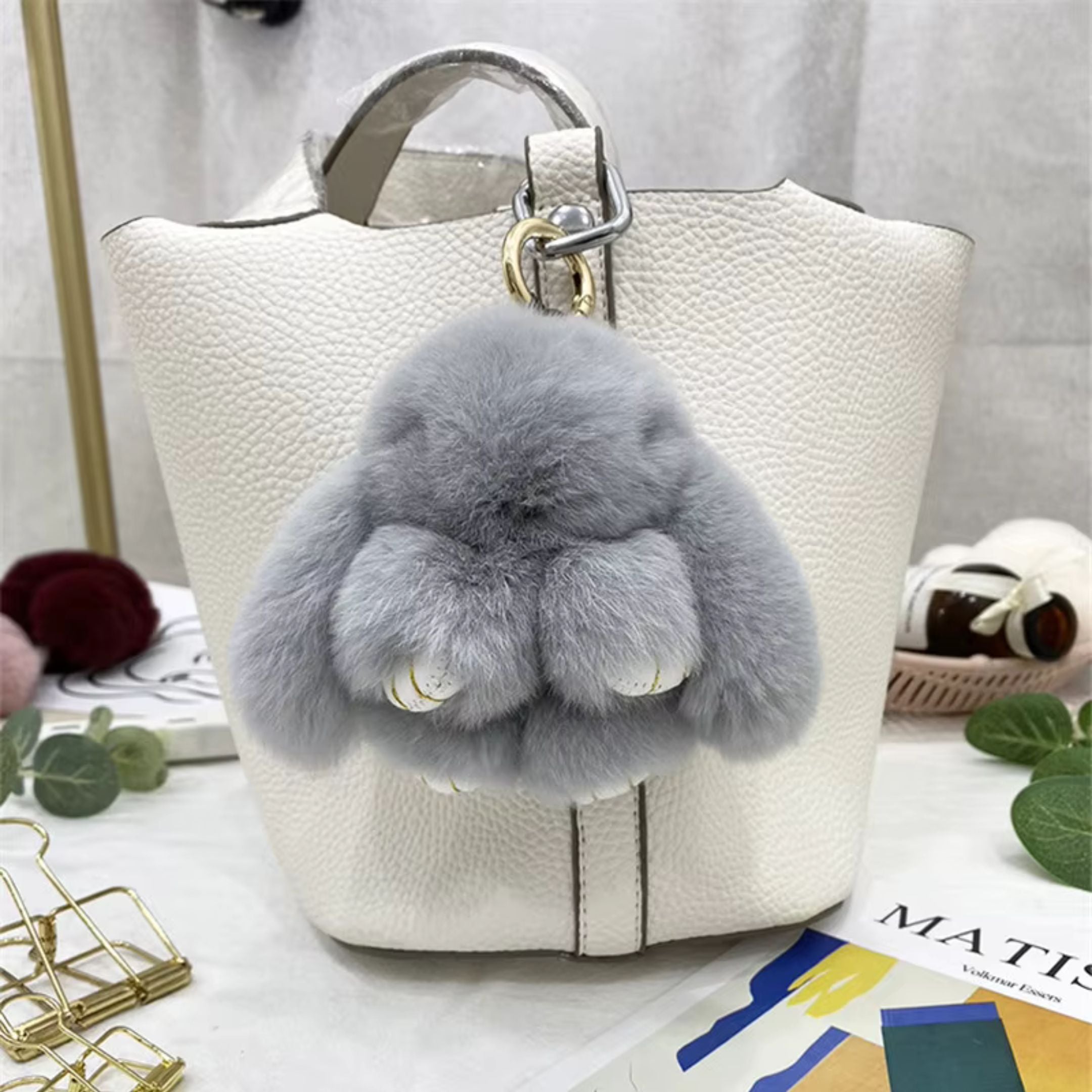 Fur Bunny Keychain