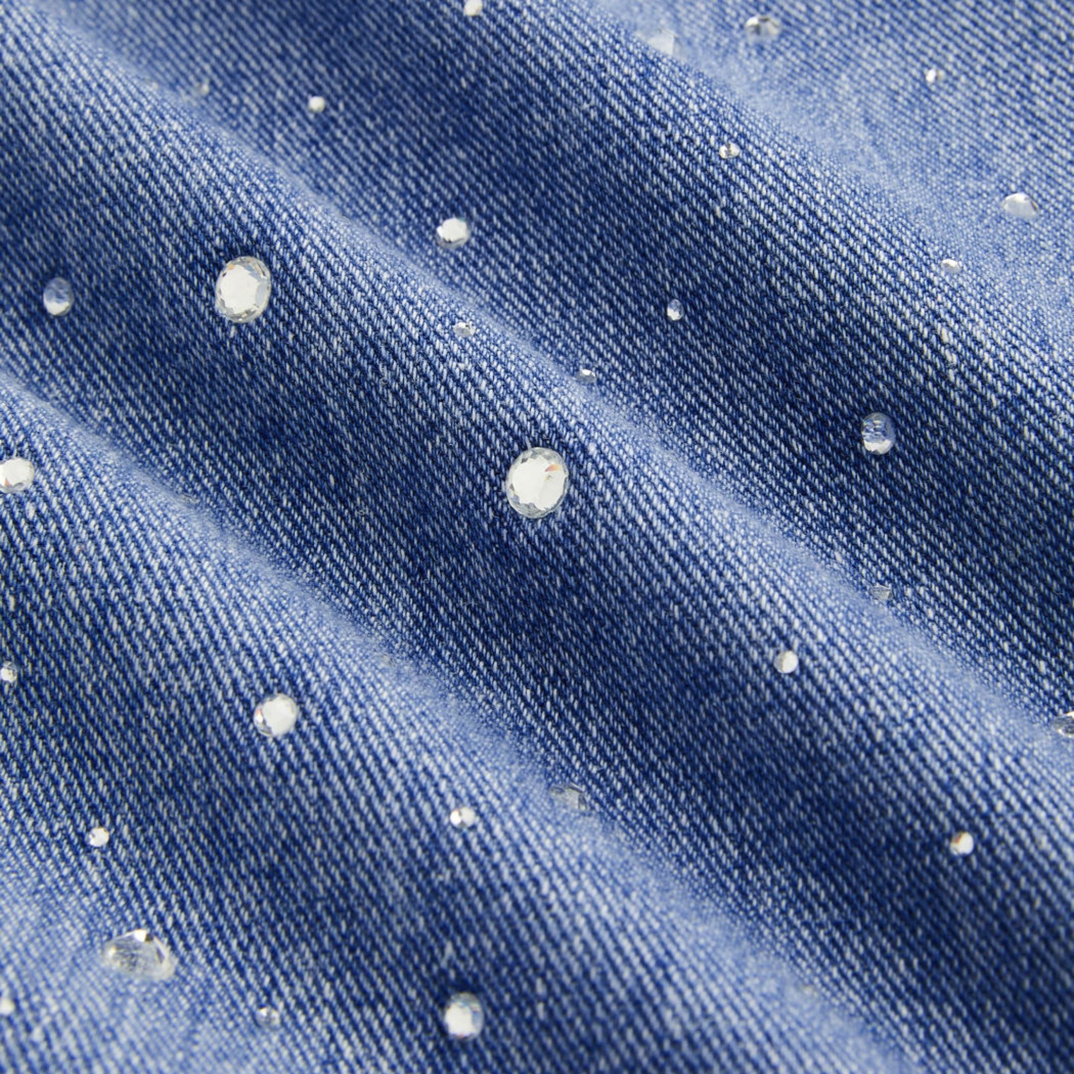 Gradient Diamond Denim Pants for Women