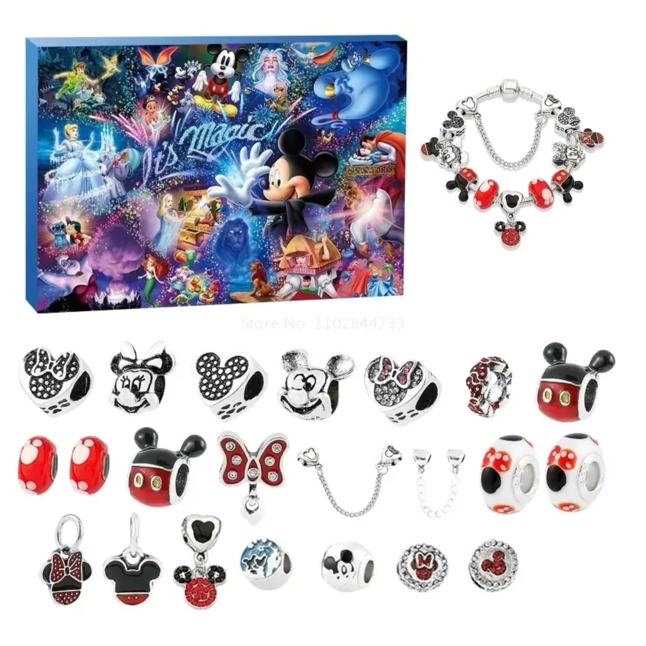 Mickey Stitch Christmas Advent Calendar Disney Bracelets