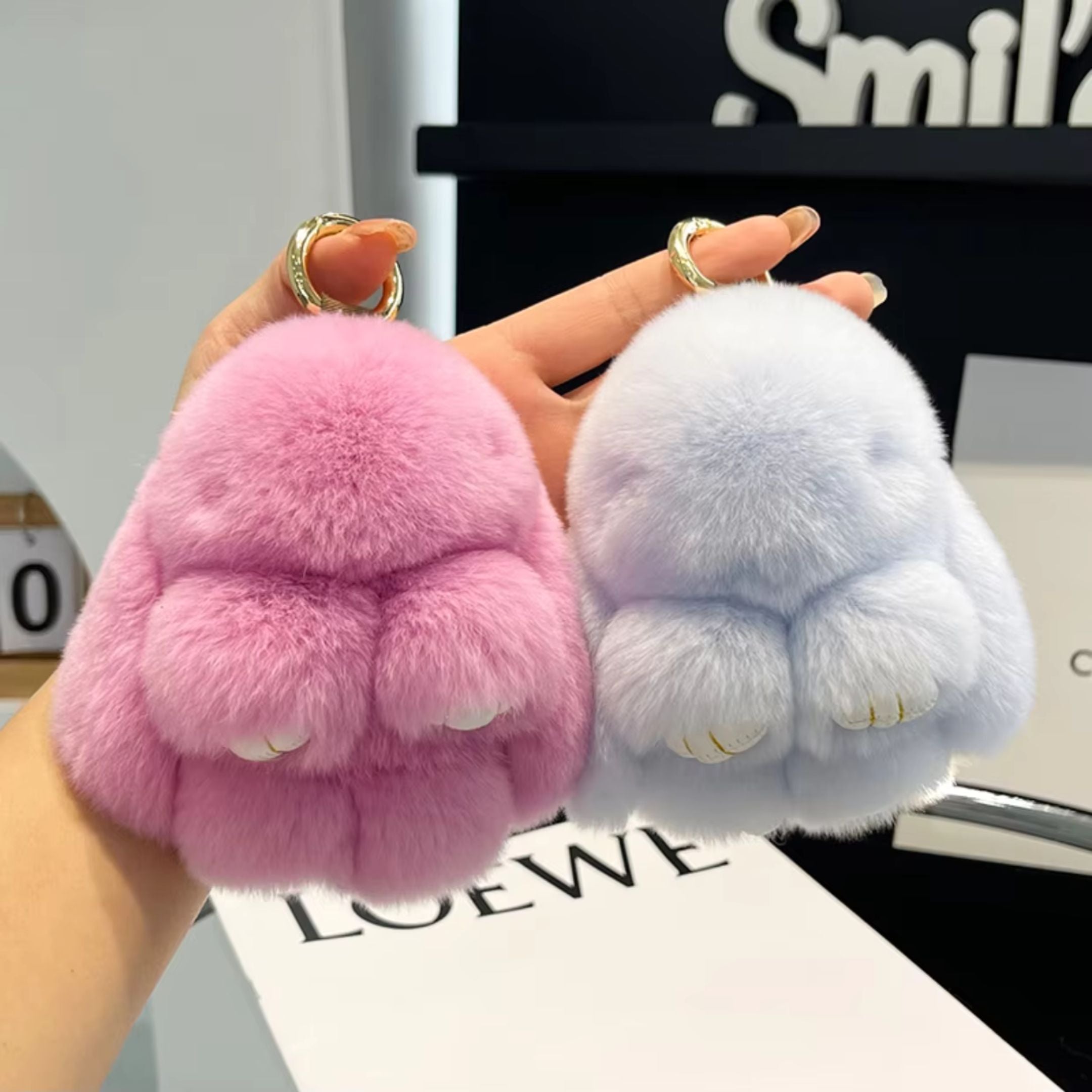 Fur Bunny Keychain