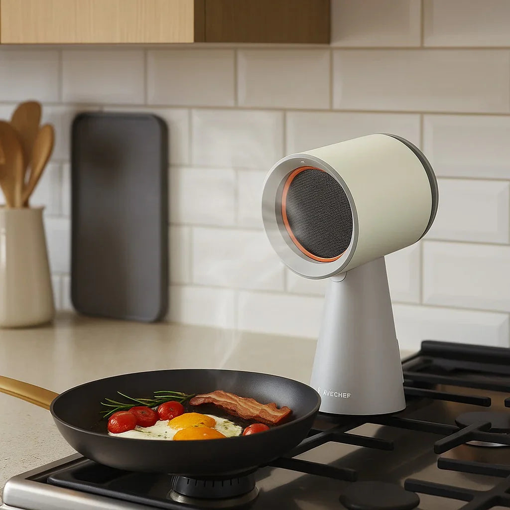 Portable Range Hood – 3-Speed Desktop Kitchen Vent with Carbon & Oil Filter | Compact, Quiet, No Installation Needed - Strike Algo