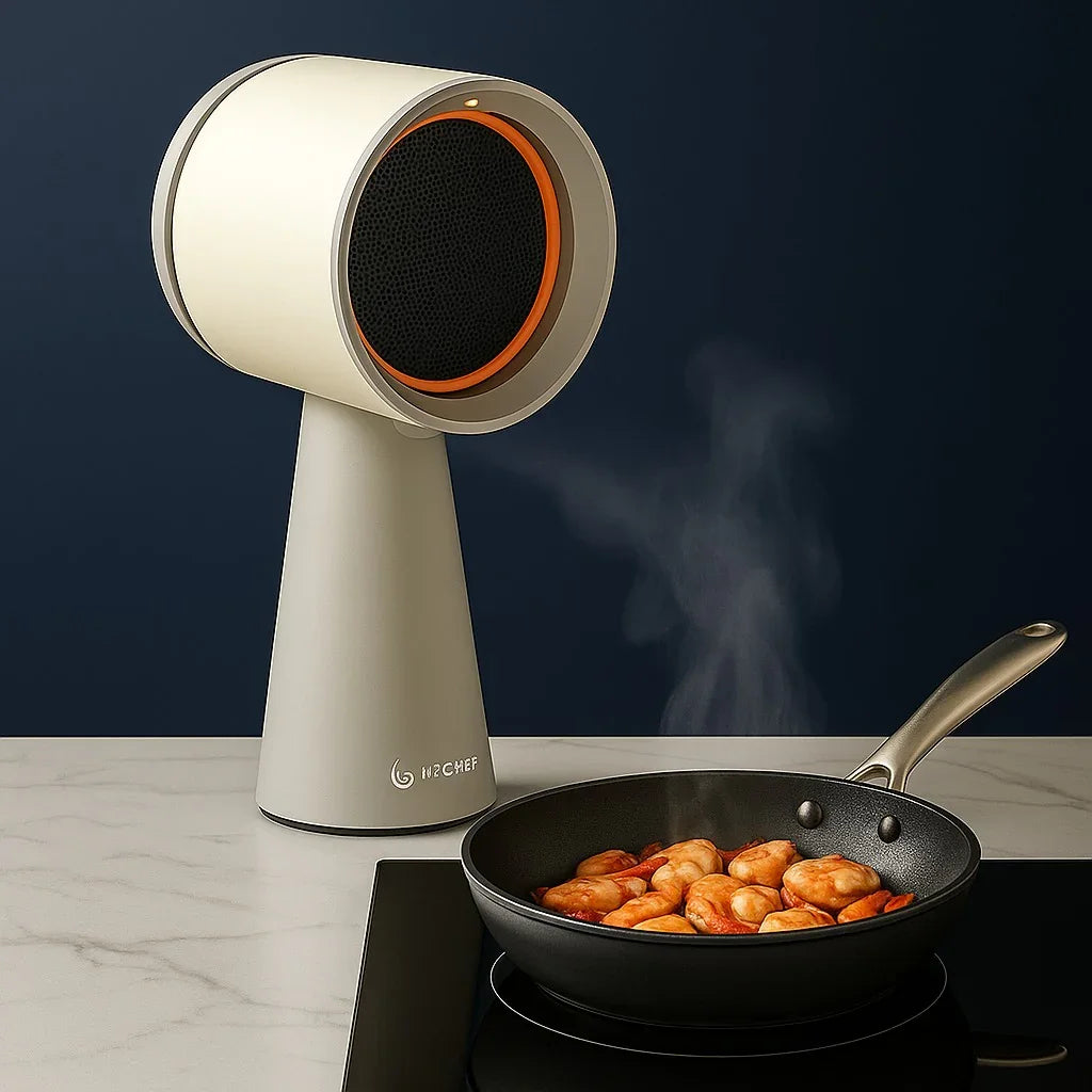 Portable Range Hood – 3-Speed Desktop Kitchen Vent with Carbon & Oil Filter | Compact, Quiet, No Installation Needed - Strike Algo