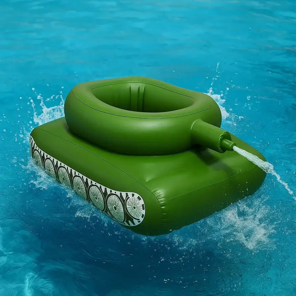Water Gun Raft Inflatable Battle Raft Tank Pool Float Green - Strike Algo