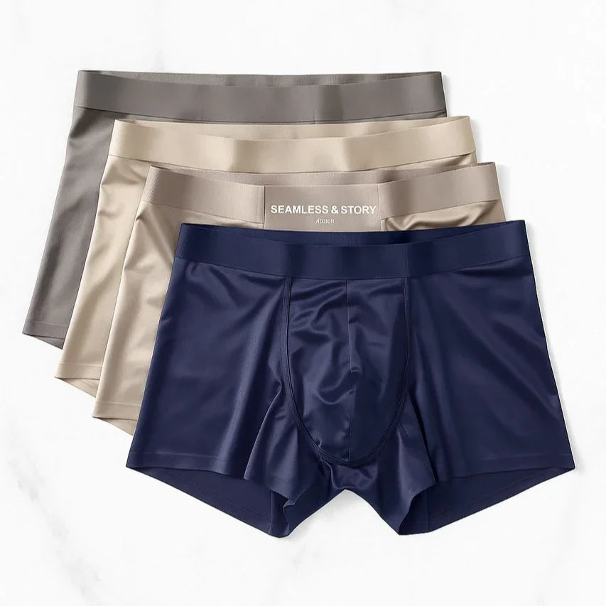Silky Mulberry Silk Boxer Briefs – Antimicrobial, Seamless & Cool - Strike Algo