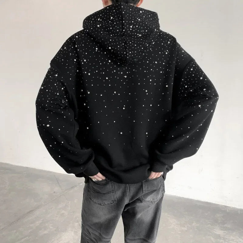 Hoodie Sparkling - Colorblock Y2K Trendy Design, Long Sleeve Loose Fit Pullover Sweatshirt with Pocket - Casual Comfort for Teens & Men | Strike Algo - Strike Algo