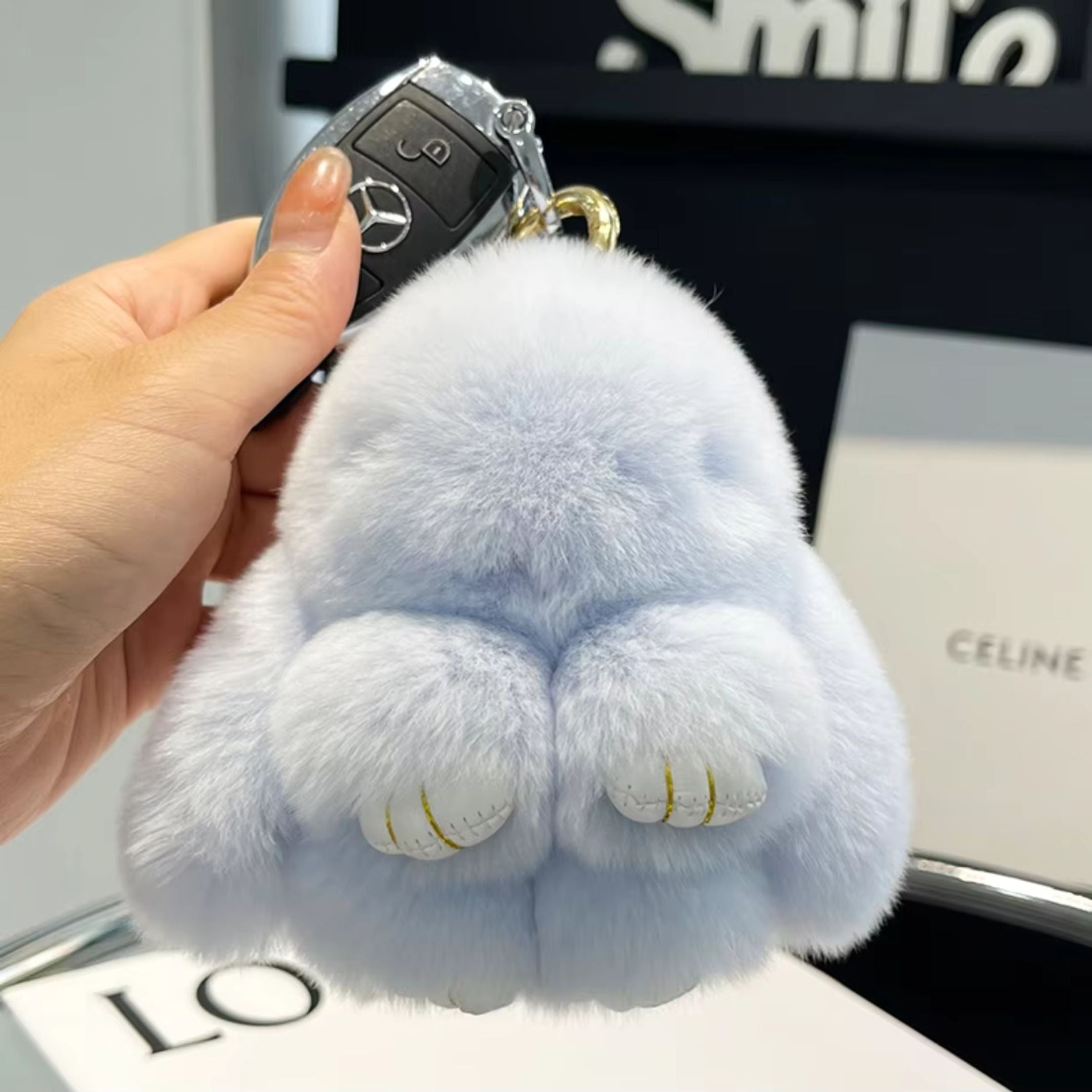 Fur Bunny Keychain