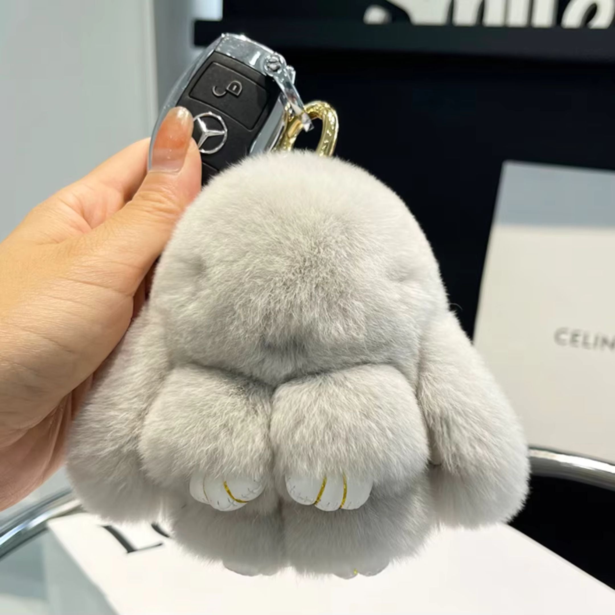 Fur Bunny Keychain