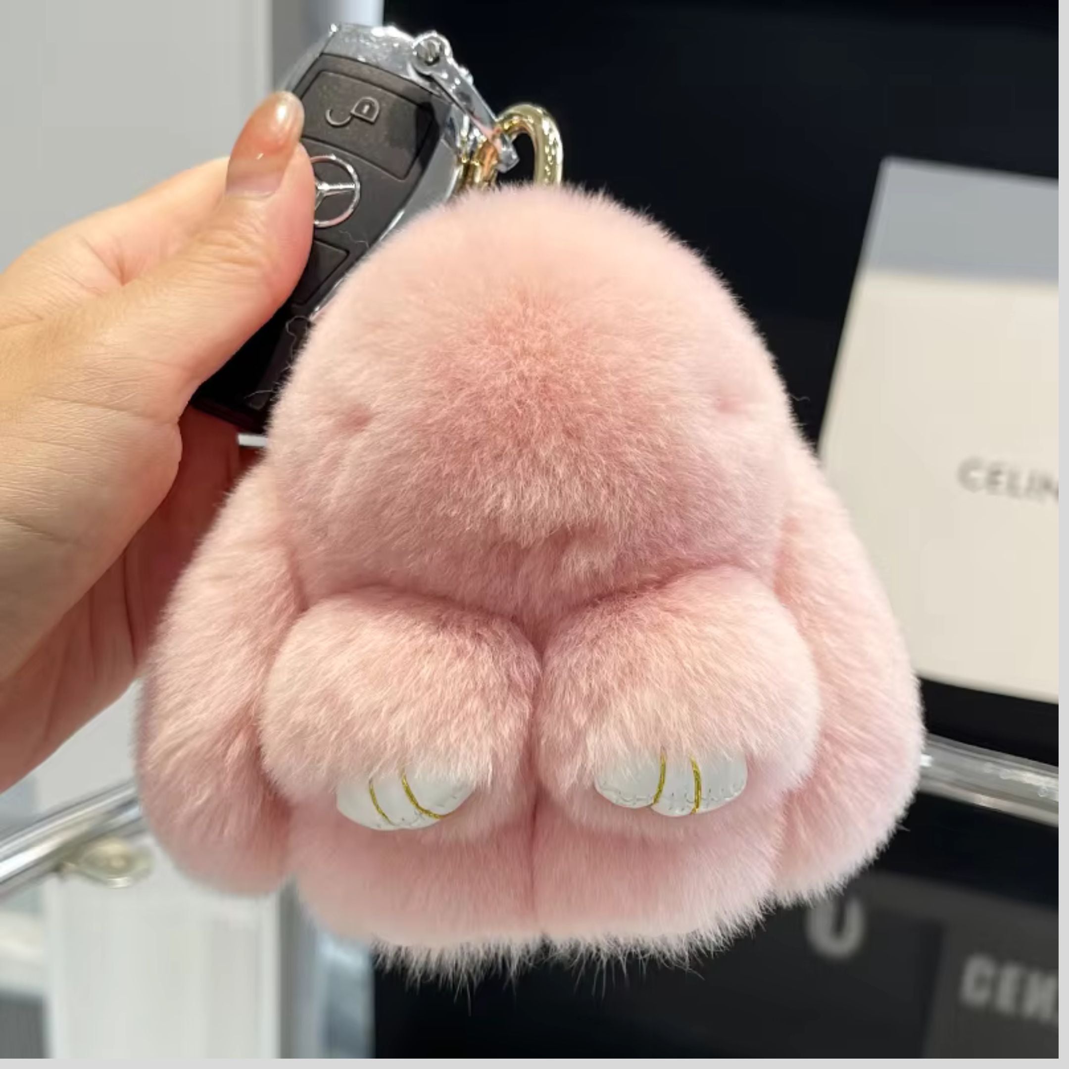 Fur Bunny Keychain