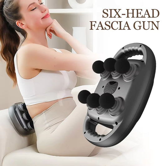 Six-head Fascia Gun High Frequency Vibration Body Massage