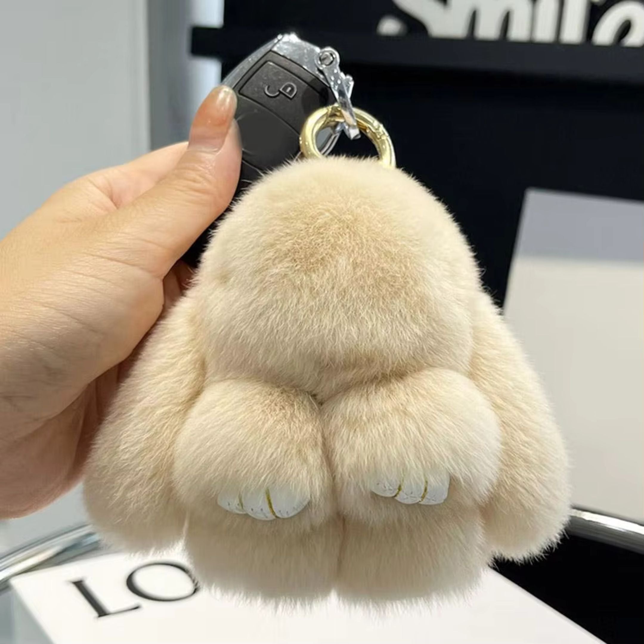 Fur Bunny Keychain