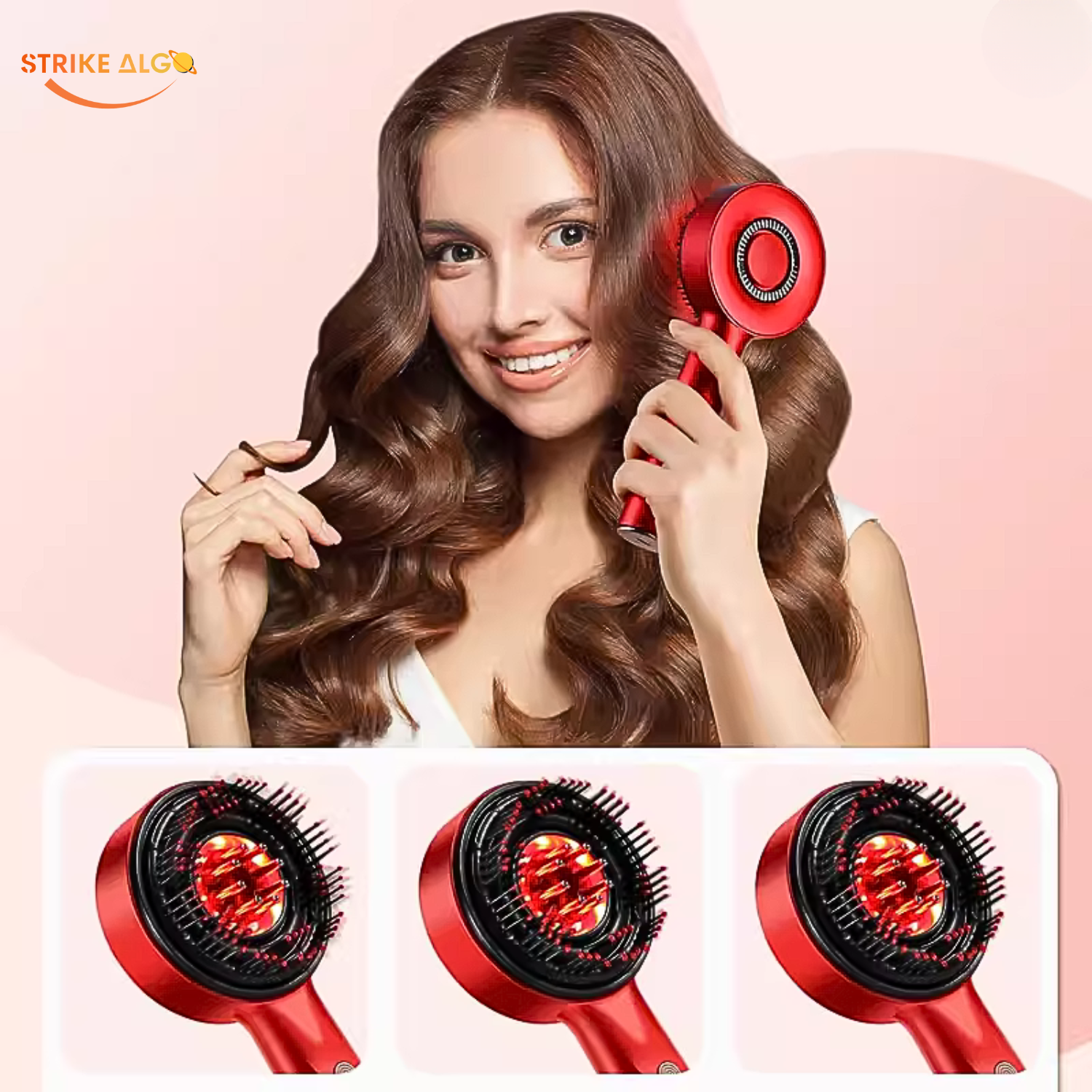 Professional Scalp Massager - Strike Algo Scalp Massager For Hair Growth | Shiatsu Electric- IPX7 Strike Algo