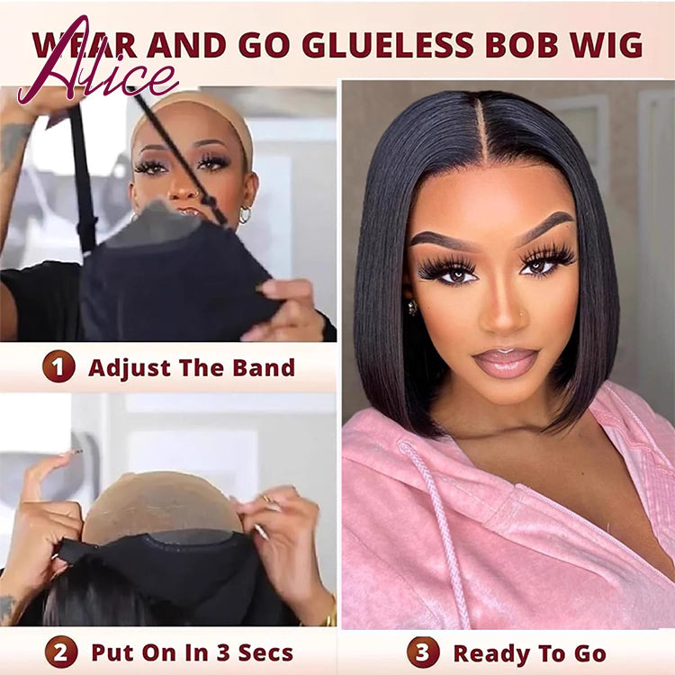 Premium Glueless Wig | Pre-Plucked Human Hair with Natural Hairline - Strike Algo