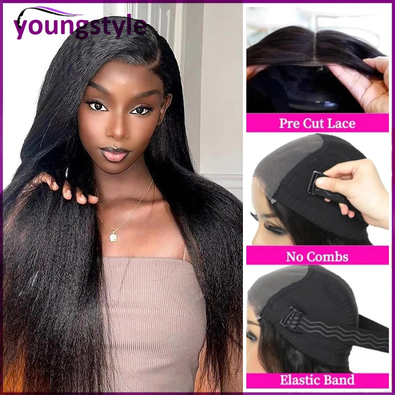 Premium Glueless Wig | Pre-Plucked Human Hair with Natural Hairline - Strike Algo