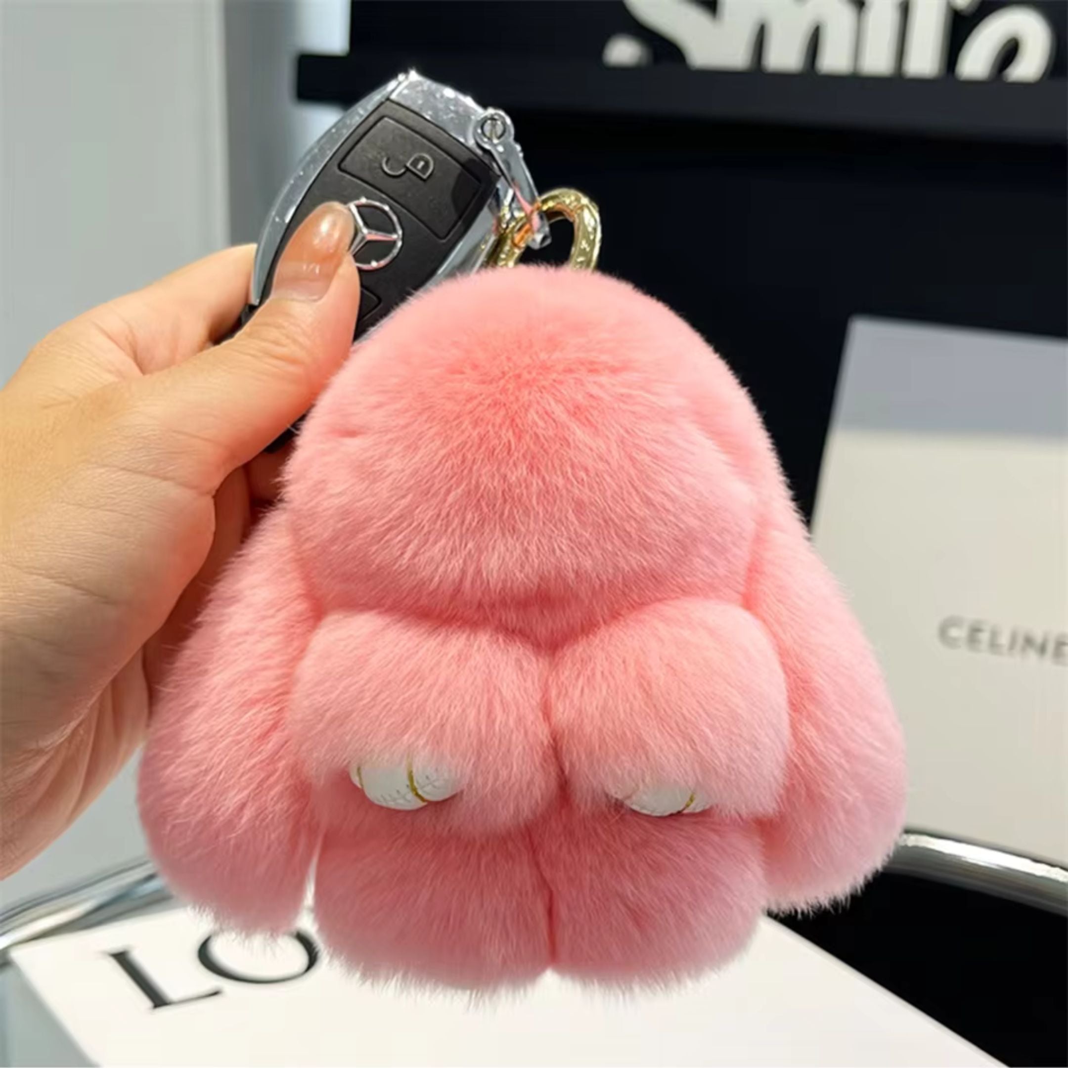 Fur Bunny Keychain