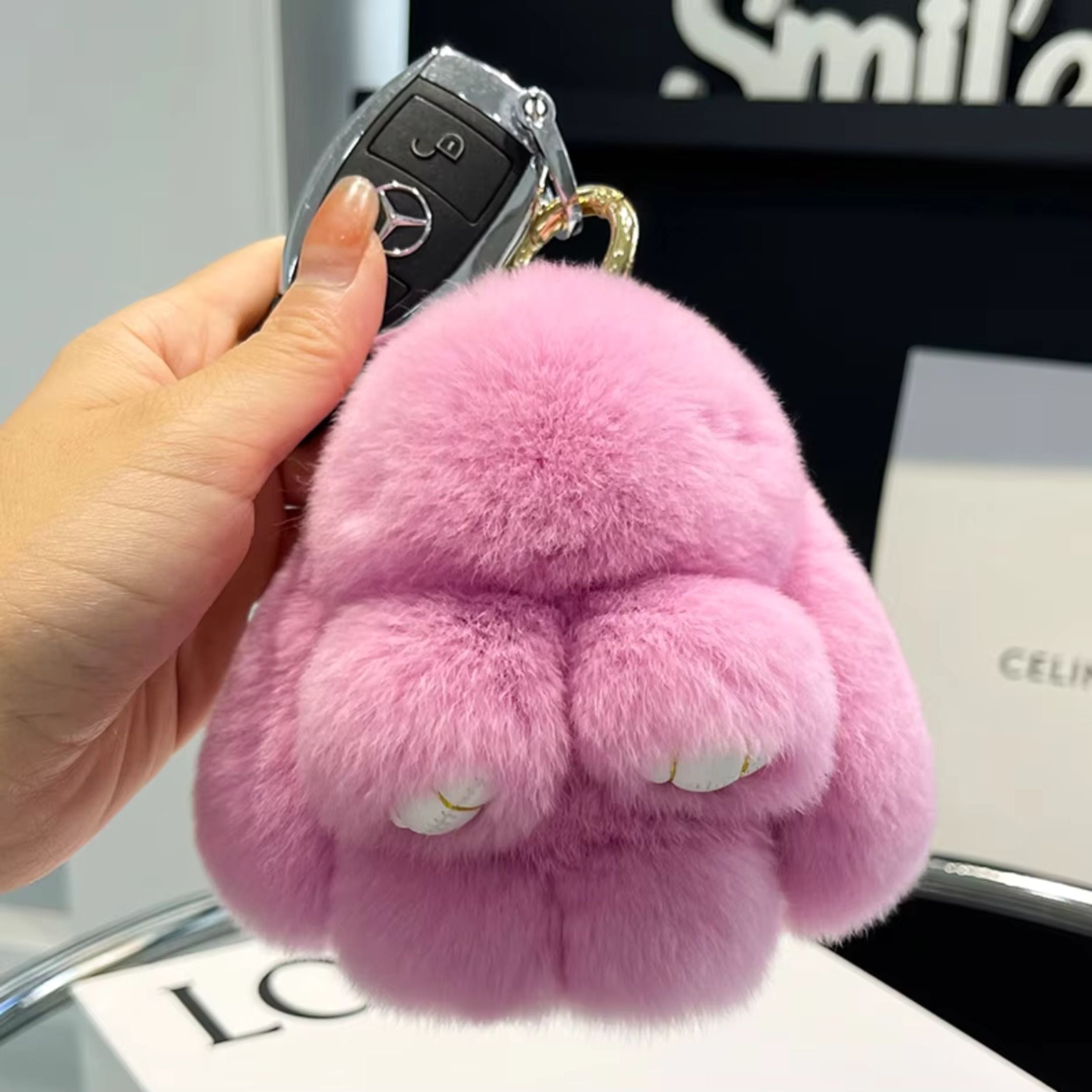 Fur Bunny Keychain