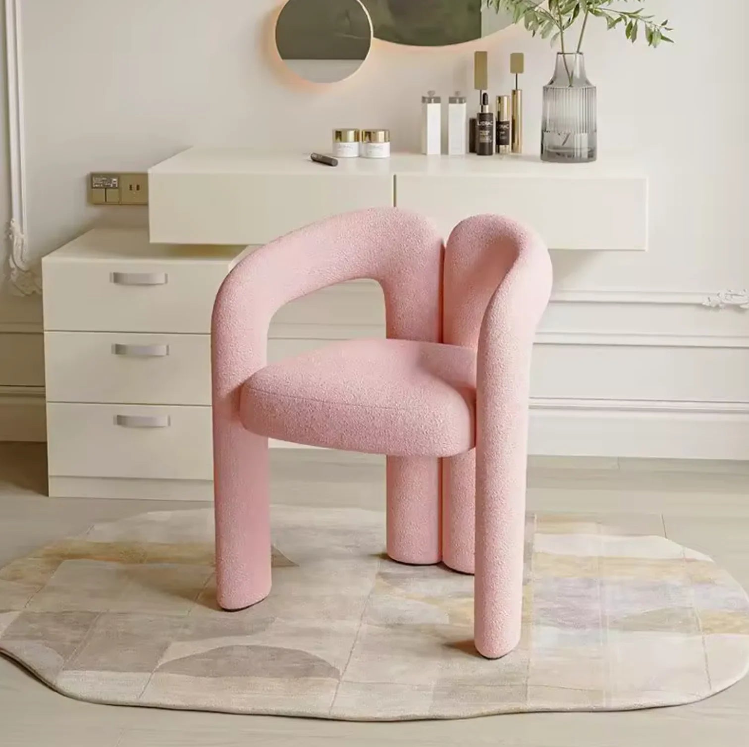 Modern Barrel Dining Chair - Velvet Upholstered Accent Chair with Arms and Metal Frame - Comfortable Ergonomic Design for Dining Room, Living Room - Strike Algo