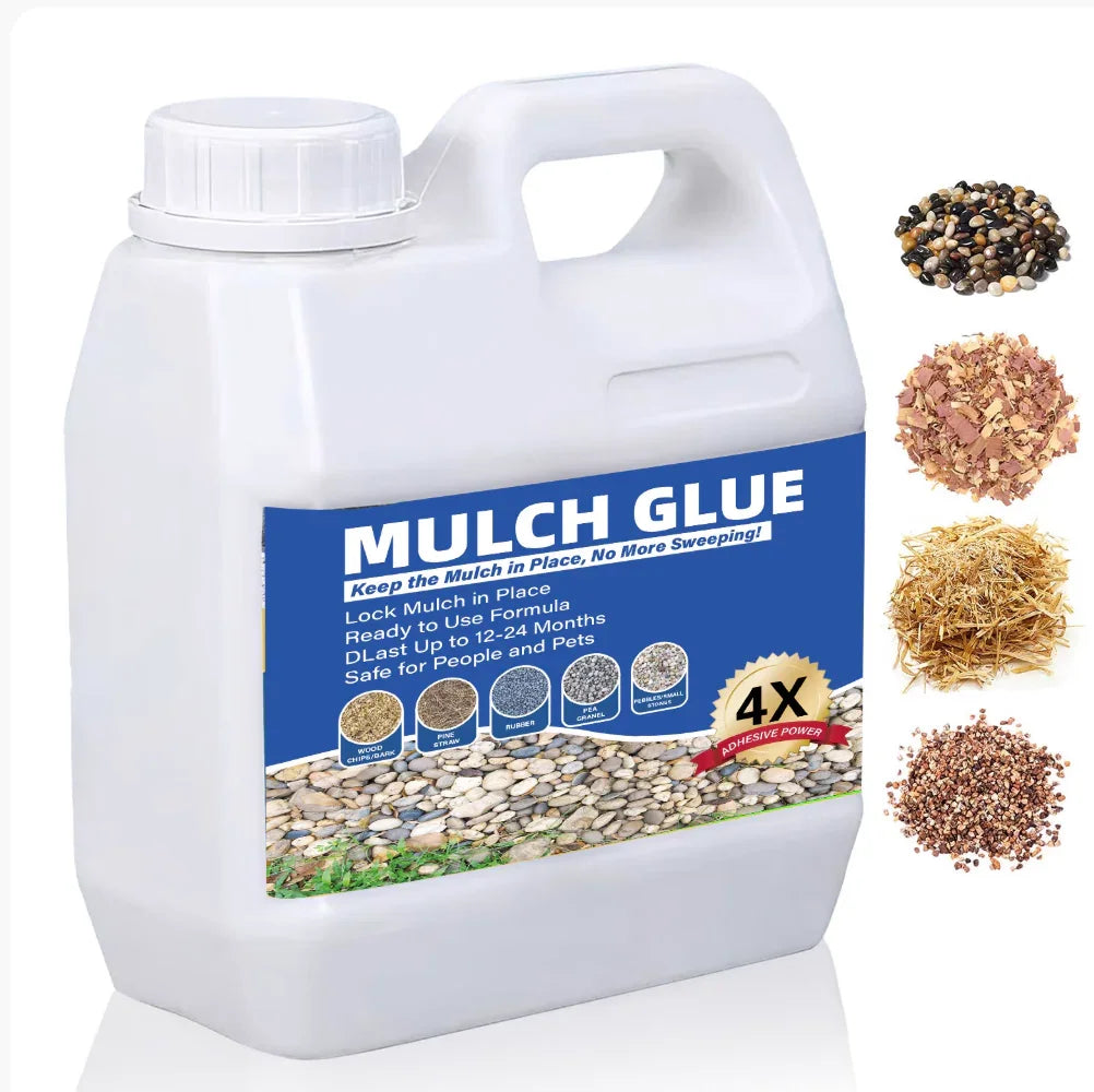 MULCH GLU Gravel & Mulch Binder 1.3 Gal | Pet-Safe Erosion Control - Strike Algo